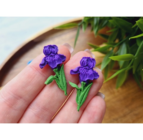 Silicone mold, Iris, 2 elements, ~ 1.5*3 cm, H:0.4 cm