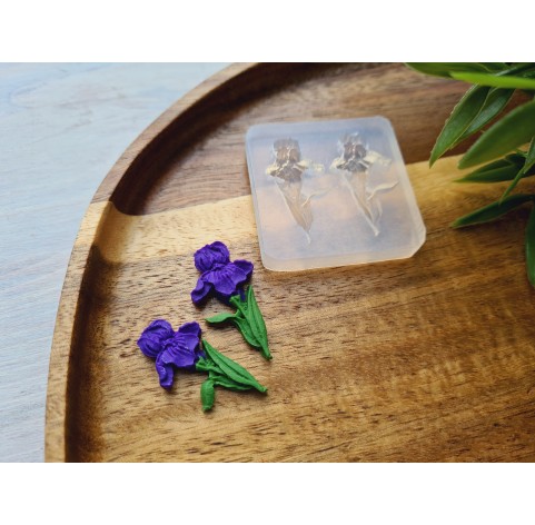 Silicone mold, Iris, 2 elements, ~ 1.5*3 cm, H:0.4 cm