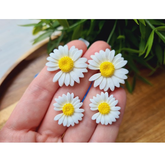 Silicone mold, Daisy, style 3, 4 elements, ~ Ø 2-2.5 cm, H:0.4-0.5 cm