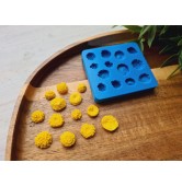 Silicone mold, Flower inflorescence, style 2, 13 elements, ~ Ø 0.8-1.3 cm, H:0.2-0.6 cm