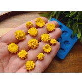 Silicone mold, Flower inflorescence, style 2, 13 elements, ~ Ø 0.8-1.3 cm, H:0.2-0.6 cm