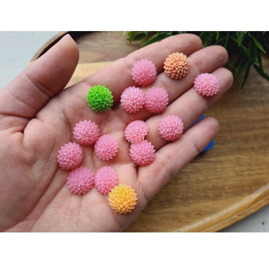 Silicone mold, Flower, style 15, 15 elements, ~ Ø 1.4 cm, H:0.5 cm