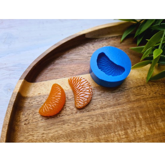 Silicone mold, Mandarin, style 4, slice, ~ 1.6*2.8 cm, H:0.9 cm