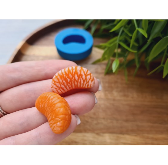 Silicone mold, Mandarin, style 6, slice, ~ 1.5*2.8 cm, H:1.2 cm