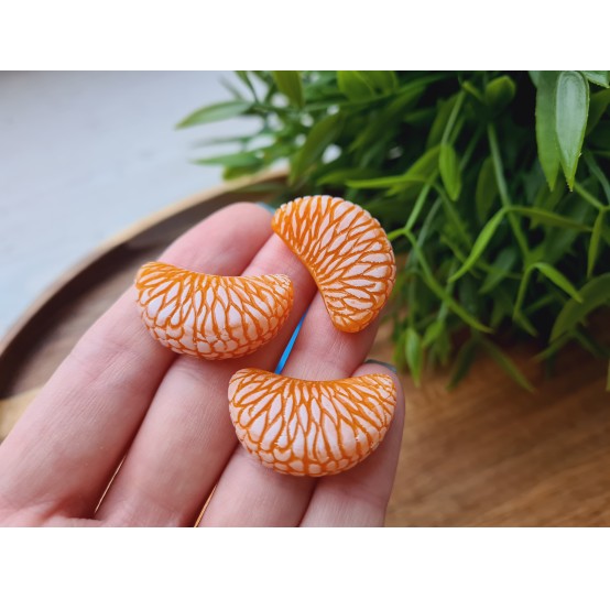 Silicone mold, Mandarin, style 7, slice, 5 elements, ~ 1.6*2.8 cm, H:0.9 cm