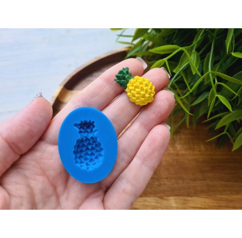 Silicone mold, Pineapple, style 1, mini, ~ 1.5*2.5 cm, H:0.7 cm