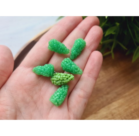 Silicone mold, Bunches of grapes, small, 6 elements, ~ Ø 1 cm, H:1.9 cm