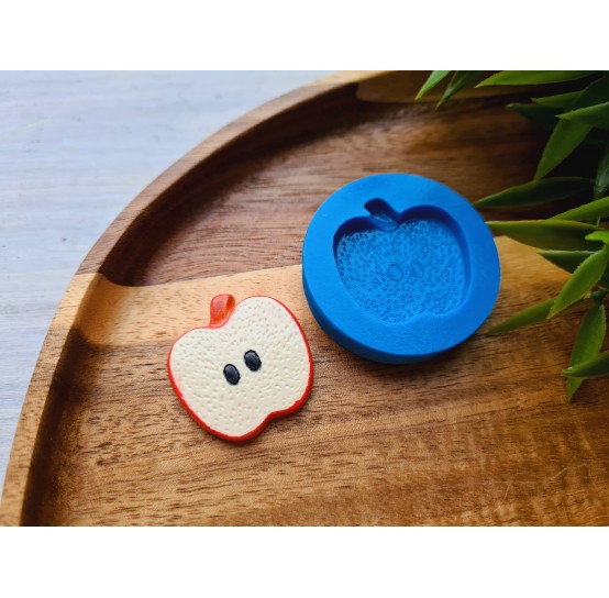 Silicone mold, Apple, style 2, slice, ~ 2.7*2.7 cm, H:0.3 cm