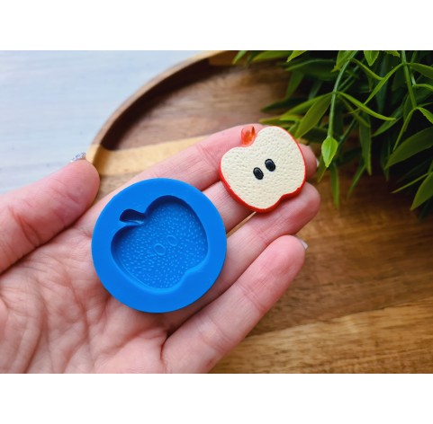 Silicone mold, Apple, style 2, slice, ~ 2.7*2.7 cm, H:0.3 cm