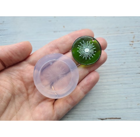 Silicone mold, Kiwi slice, ~ Ø 2.8 cm, H:0.3 cm