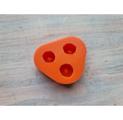 Silicone mold, Mandarin, style 8, 3 elements, ~ Ø 1.7 cm, H:1.1 cm