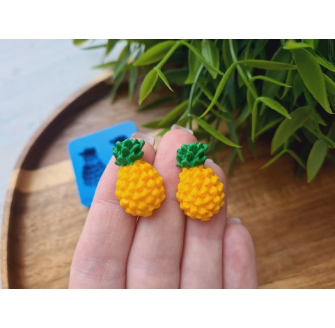 Silicone mold, Pineapple, style 1, mini, 2 elements, ~ 1.5*2.5 cm, H:0.7 cm