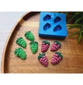 Silicone mold, Bunches of grapes, style 1, 4 elements, ~ 1.4*2.3 cm, H:0.7 cm