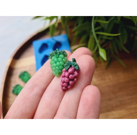 Silicone mold, Bunches of grapes, style 1, 4 elements, ~ 1.4*2.3 cm, H:0.7 cm