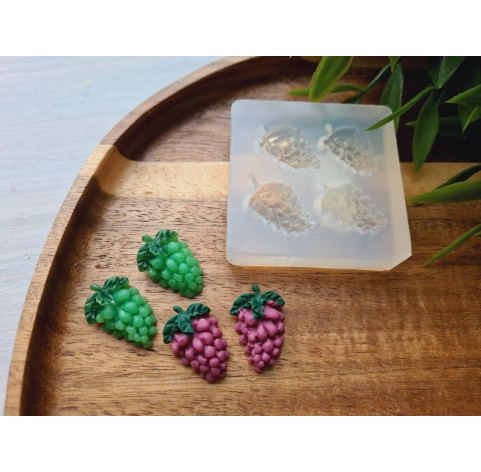 Silicone mold, Bunches of grapes, style 1, 4 elements, ~ 1.4*2.3 cm, H:0.7 cm