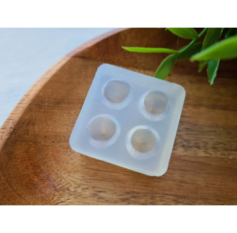 Silicone mold, Fig, style 1, 4 elements, ~ Ø  1.4 cm, H:1.3 cm