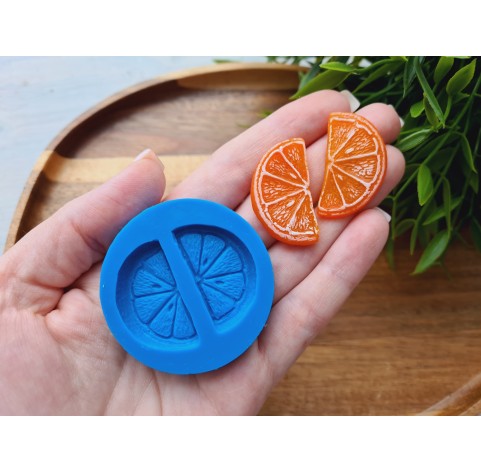 Silicone mold, Orange slice, ~ 2.8*3.3 cm, H:0.3 cm