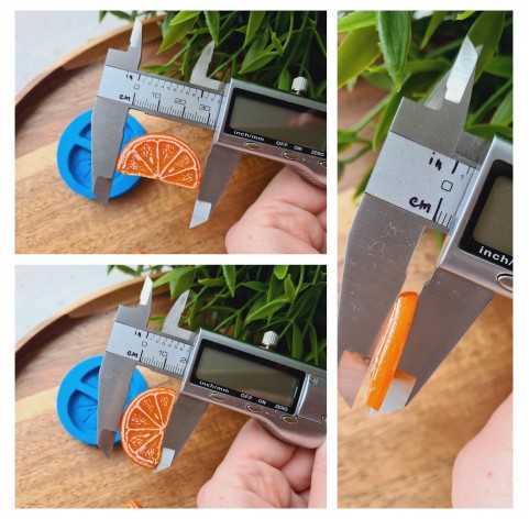 Silicone mold, Orange slice, ~ 2.8*3.3 cm, H:0.3 cm