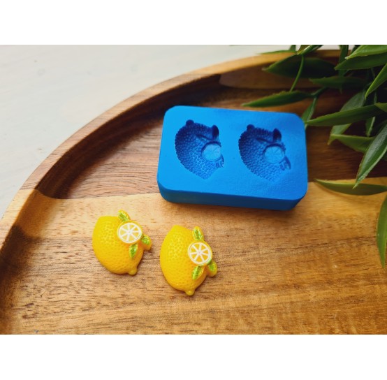 Silicone mold, Lemon, style 5, 2 elements, ~ 1.5*2 cm, H:0.5 cm