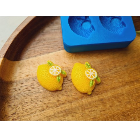 Silicone mold, Lemon, style 5, 2 elements, ~ 1.5*2 cm, H:0.5 cm
