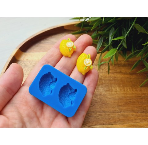 Silicone mold, Lemon, style 5, 2 elements, ~ 1.5*2 cm, H:0.5 cm