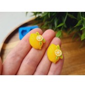 Silicone mold, Lemon, style 5, 2 elements, ~ 1.5*2 cm, H:0.5 cm