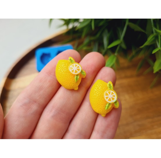 Silicone mold, Lemon, style 5, 2 elements, ~ 1.5*2 cm, H:0.5 cm