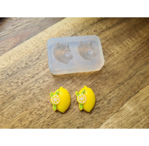 Silicone mold, Lemon, style 5, 2 elements, ~ 1.5*2 cm, H:0.5 cm