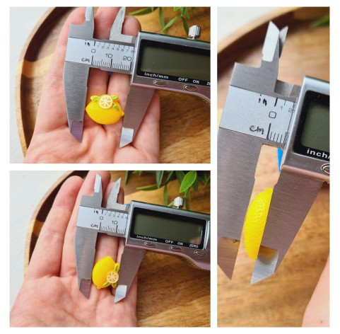 Silicone mold, Lemon, style 5, 2 elements, ~ 1.5*2 cm, H:0.5 cm