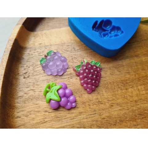 Silicone mold, Bunches of grapes, style 2, 3 elements, ~ 1.6*2.2 cm, H:0.5-0.7 cm