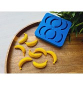 Silicone mold, Banana, style 3, 8 elements, ~ 1.2*3.2 cm, H:1 cm