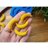 Silicone mold, Banana, style 3, 8 elements, ~ 1.2*3.2 cm, H:1 cm