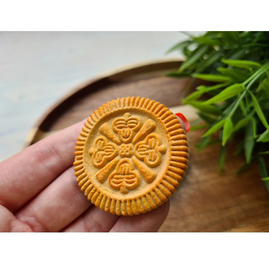 Silicone mold, Full size biscuit, style 8, ~ Ø 4.4 cm, H:0.6 cm