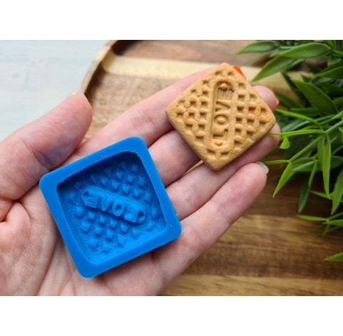 Silicone mold, Full size biscuit, style 10, ~ 3.3 cm, H:0.6 cm