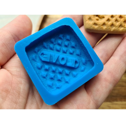 Silicone mold, Full size biscuit, style 10, ~ 3.3 cm, H:0.6 cm