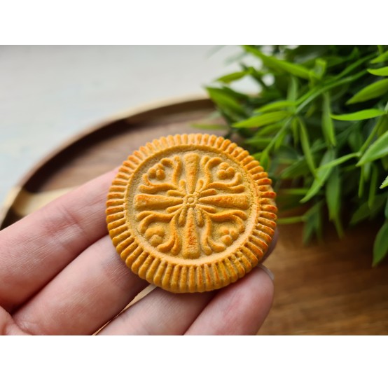 Silicone mold, Full size biscuit, style 11, ~ Ø 4.2 cm, H:0.5 cm