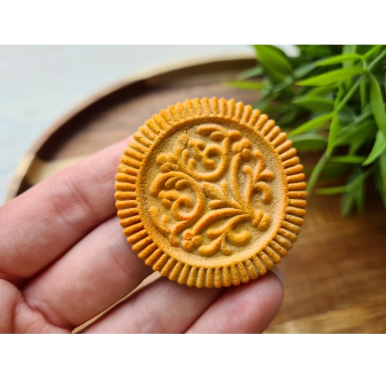 Silicone mold, Full size biscuit, style 13, ~ Ø 4.5 cm, H:0.5 cm