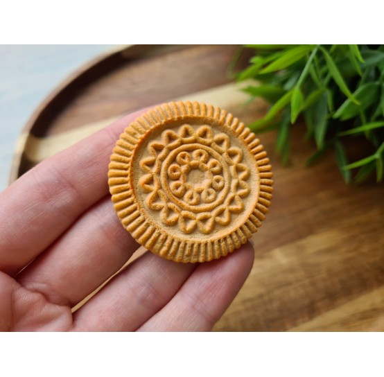 Silicone mold, Full size biscuit, style 14, ~ Ø 4.4 cm, H:0.5 cm