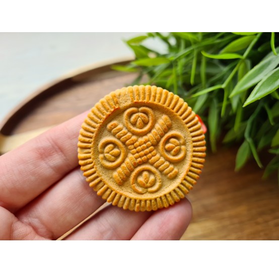 Silicone mold, Full size biscuit, style 15, ~ Ø 4.4 cm, H:0.5 cm