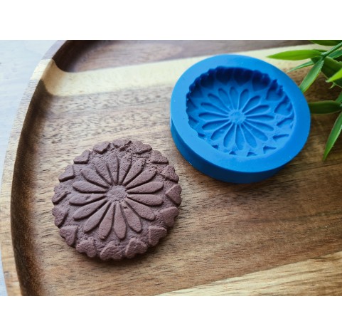 Silicone mold, Full size biscuit, style 17, ~ Ø 4.4 cm, H:0.7 cm