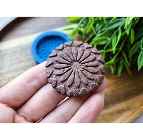 Silicone mold, Full size biscuit, style 17, ~ Ø 4.4 cm, H:0.7 cm