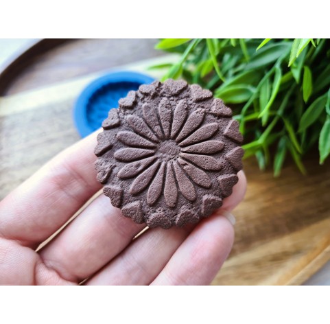 Silicone mold, Full size biscuit, style 17, ~ Ø 4.4 cm, H:0.7 cm