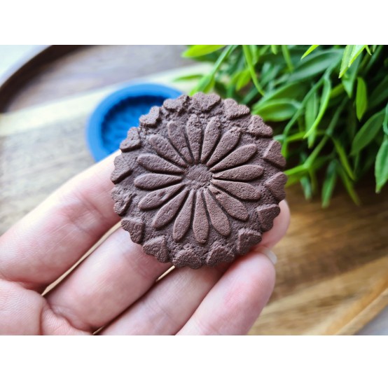 Silicone mold, Full size biscuit, style 17, ~ Ø 4.4 cm, H:0.7 cm