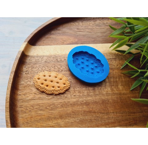 Silicone mold, Full size biscuit, style 19, ~ 2.5*4.1 cm, H:0.6 cm