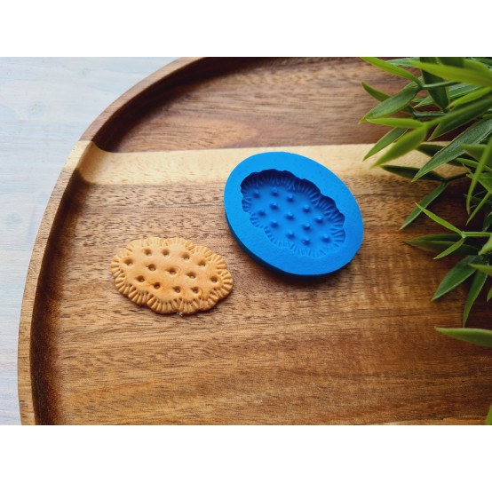 Silicone mold, Full size biscuit, style 19, ~ 2.5*4.1 cm, H:0.6 cm