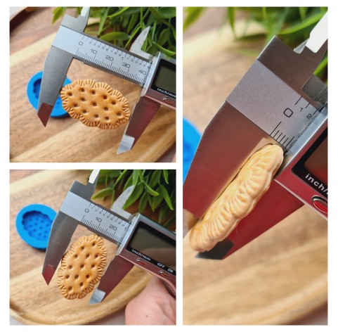 Silicone mold, Full size biscuit, style 19, ~ 2.5*4.1 cm, H:0.6 cm
