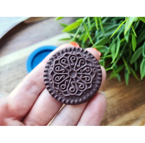 Silicone mold, Full size biscuit, style 23, ~ Ø 4 cm, H:0.6 cm