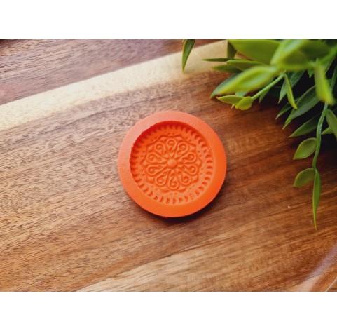 Silicone mold, Full size biscuit, style 23, ~ Ø 4 cm, H:0.6 cm