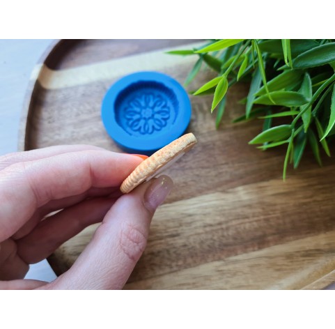 Silicone mold, Full size biscuit, style 24, ~ Ø 3.7 cm, H:0.6 cm