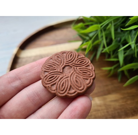 Silicone mold, Full size biscuit, style 26, ~ Ø 3.8 cm, H:0.5 cm